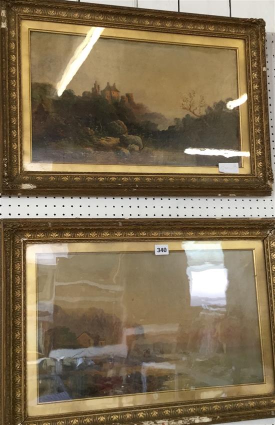 Pair Joseph Horlor landscape oils